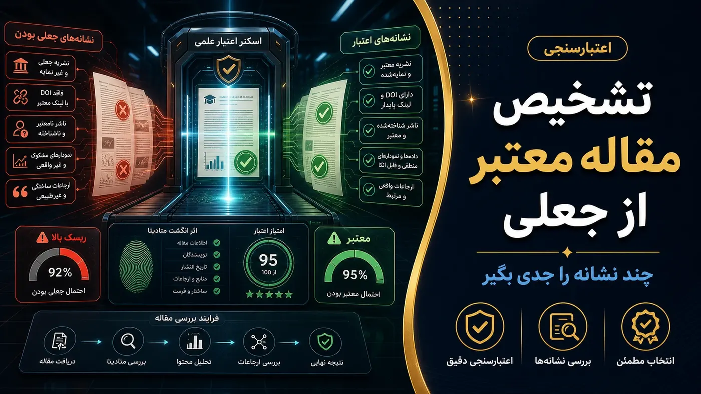 تصویرسازی اختصاصی برای تشخیص مقاله معتبر از مقاله جعلی؛ چند نشانه که باید جدی بگیری