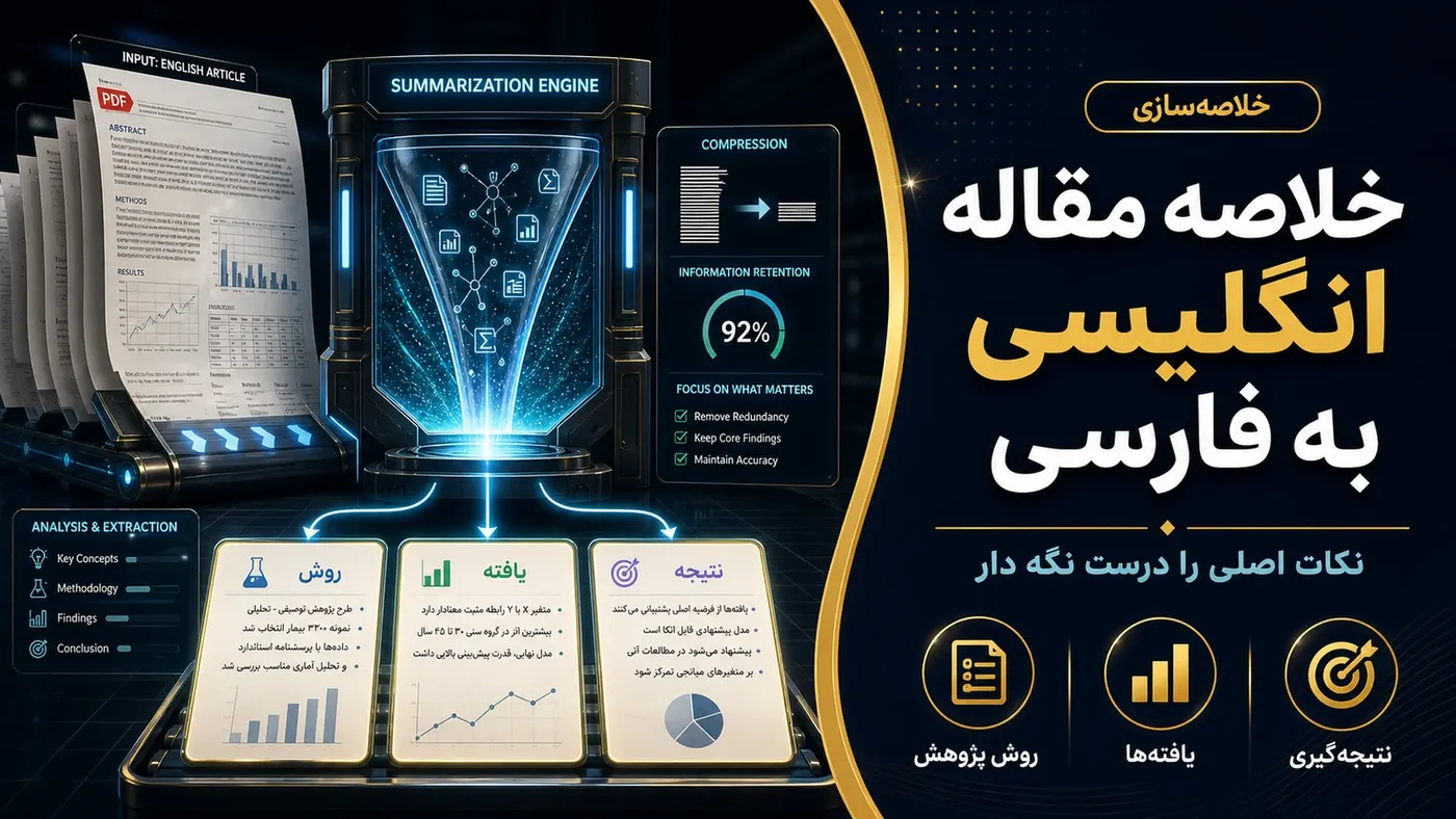 تصویرسازی اختصاصی برای خلاصه مقاله انگلیسی به فارسی؛ چه چیزهایی را نباید حذف کنیم؟